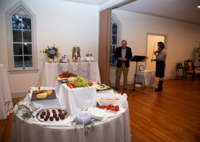 Wedding reception spread at Salem Chapel - Farmville, Virginia